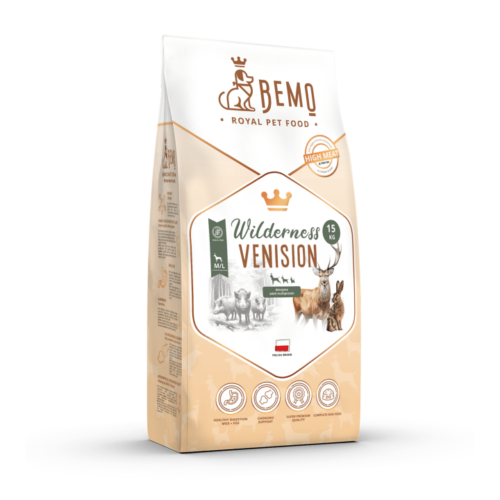 Bemo Wilderness Venison – teraviljavaba täissööt ulukilihaga täiskasvanud koertele