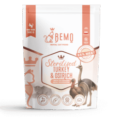 Bemo Cat Sterilised Turkey & Ostrich – teraviljavaba kuivtoit steriliseeritud ja ülekaalulistele kassidele